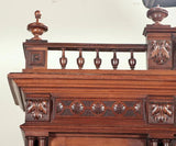 Cabinet, Carved Wood, French Henri II Style, 3 Shelves, Storage, Circa 1900's!! - Old Europe Antique Home Furnishings