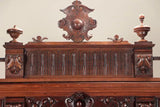 Cabinet, Carved Wood, French Henri II Style, 3 Shelves, Storage, Circa 1900's!! - Old Europe Antique Home Furnishings