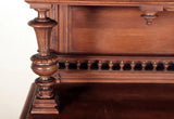 Cabinet, Carved Wood, French Henri II Style, 3 Shelves, Storage, Circa 1900's!! - Old Europe Antique Home Furnishings