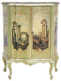 Cabinet, Italian Louis XV Style, Parcel Gilt, Paint-Decorated, Classical Figures!! - Old Europe Antique Home Furnishings