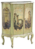 Cabinet, Italian Louis XV Style, Parcel Gilt, Paint-Decorated, Classical Figures!! - Old Europe Antique Home Furnishings