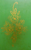 Cabinet, Oriental, Paint Decorated, Green, 2 Door Cabinet, Vintage / Antique - Old Europe Antique Home Furnishings