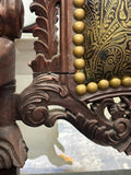 Chair, Throne, Renaissance Revival, Carved, Walnut, 71" high, 20th C., E. 1900s!