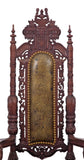 Chair, Throne, Renaissance Revival, Carved, Walnut, 71" high, 20th C., E. 1900s!
