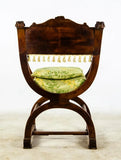 Antique Chairs, Savonarola, Set of 2, Italian Renaissance, Wood, 19th / 20th C.! - Old Europe Antique Home Furnishings