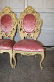 Chairs, Set of 8, Vintage Italian Carved, Dining Room Arm, Side Chairs, Vintage - Old Europe Antique Home Furnishings