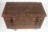 Chest, Trunk, Strongbox, Iron Clad, Lock Box w/ Key, Wild West Sty, 39.5", 1700
