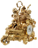 Clock, Dore, & Candelabra, Louis XV Style, Bronze, Gold, Mantel, Set of 3!