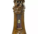 Clock, Vintage, European, Hand Carved, Walnut Grandfather Clock, 20th C.!