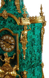 Clock on Stand, Faux Malachte, Large Regence Style, Ormolu-Mounted, 86.5"H!!