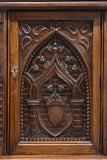 Cupboard / Cabinet, Credence, French, Gothic Revival, Highly Carved, Oak, 1800's - Old Europe Antique Home Furnishings