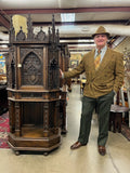 Cupboard / Cabinet, Credence, French, Gothic Revival, Highly Carved, Oak, 1800's - Old Europe Antique Home Furnishings