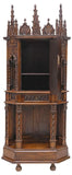 Cupboard / Cabinet, Credence, French, Gothic Revival, Highly Carved, Oak, 1800's - Old Europe Antique Home Furnishings