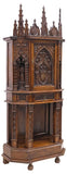 Cupboard / Cabinet, Credence, French, Gothic Revival, Highly Carved, Oak, 1800's - Old Europe Antique Home Furnishings