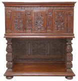 Antique Dressoir, Cupboard, Fren Ren Revival, Carved, Urns, Pinard, Early 1800s!! - Old Europe Antique Home Furnishings