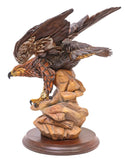 Eagle Sculpture, Gunther Granget, (D.2010) For Anri Carved, Wildlife , 16" H!! - Old Europe Antique Home Furnishings