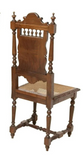 Four Chairs, Side, French Breton, Cane Seats, Carved Oak, Crest, Early 1900s!! - Old Europe Antique Home Furnishings