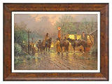 G. Harvey, "COWBOY GATHERING", Giclee Print, (D.2017) Limited-Edition, Framed! - Old Europe Antique Home Furnishings