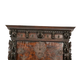 Antique Cabinet, Bambochi Style, Continental Baroque Walnut, Carved, 17-1800's! - Old Europe Antique Home Furnishings