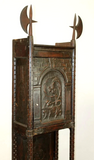 Antique Cabinet, Reliquary, French, Embossed Leather, Studded, 19th C, 1800s - Old Europe Antique Home Furnishings