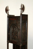 Antique Cabinet, Reliquary, French, Embossed Leather, Studded, 19th C, 1800s - Old Europe Antique Home Furnishings