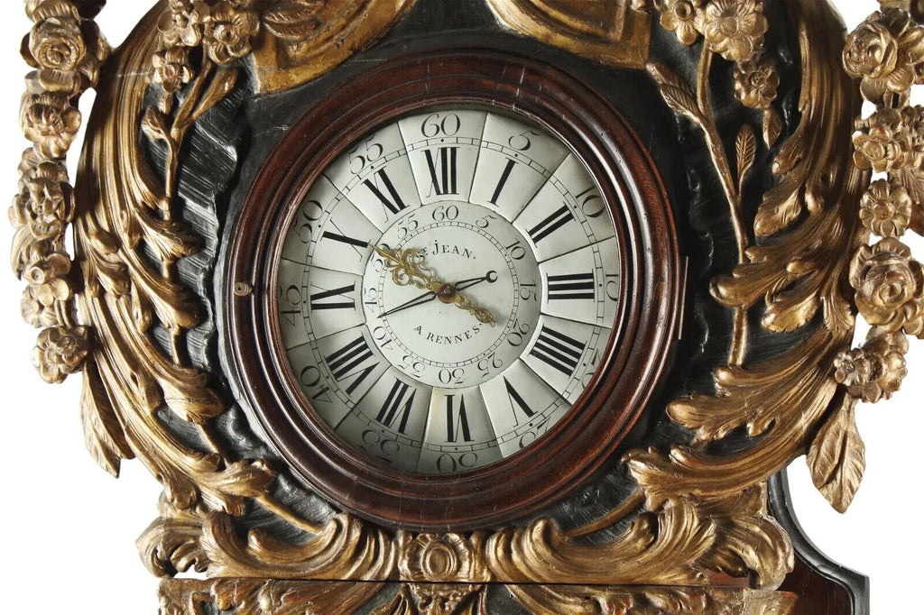 Antique Clock, Longcase, French Provincial, Style, Carved, 125 