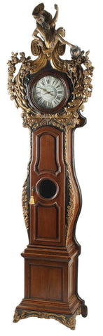 Antique Clock, Longcase, French Provincial, Style, Carved, 125H, 18th / 19th C! - Old Europe Antique Home Furnishings