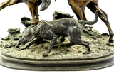 Antique Sculpture, Bronze, Pierre-Jules Mene 'The Huntsman', Statue, 1800s!! - Old Europe Antique Home Furnishings