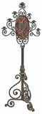 Lamp, Monumental, Spanish Wrought Iron, 7-Lt. Floor Candelbraum, 77H, E. 1900s!