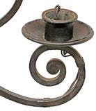 Lamp, Monumental, Spanish Wrought Iron, 7-Lt. Floor Candelbraum, 77H, E. 1900s!