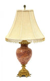 Lamp, Table,  Italian Pink Marble & Gilt, Brass, Brevettato, Urn Form, 20th C.!