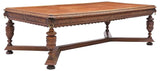 Library Table, English, Jacobean Revival, Carved, Leather Top, 103 inch, 1800s! - Old Europe Antique Home Furnishings