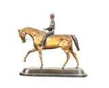 Sculpture, Bronze, Large, Equestrian, After P. J. Mene, "After the Race"! - Old Europe Antique Home Furnishings