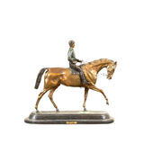 Sculpture, Bronze, Large, Equestrian, After P. J. Mene, "After the Race"! - Old Europe Antique Home Furnishings