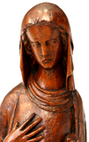 Madonna Figure, Large, French, Carved Wood, Home Decor, 42"H, Vintage / Antique! - Old Europe Antique Home Furnishings