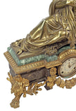 Mantle Clock Case, Large French Bronze & Marble Figural Aristotle , 27"H, 19th C!!