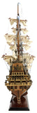 Model Ship, French Ship of the Line 'Soleil Royale', Masts and Sails, 1900's! - Old Europe Antique Home Furnishings