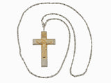 Necklace, Chain, Russian Orthodox, Priests Cross, Golden Metal, Anchor Link! - Old Europe Antique Home Furnishings