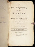 Novel, "The Fool of Quality" Henry Brooke, 1767 English Sensibility, 5 vol, 18th C.
