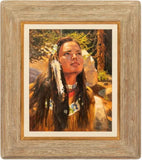 Oil Painting on Canvas, Peter Van Dusen, Amer. bd. 1929., "Dreams - Jodie Potts" - Old Europe Antique Home Furnishings