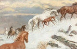 Oil Painting on Panel, Signed by Sam Savitt, (Amer 1917-2000) "Keeping Up", 1997 - Old Europe Antique Home Furnishings