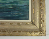 Oil Painting, A Perriello, Ship Theme, US, 20C C."Defense Rests", 1971, Vintage! - Old Europe Antique Home Furnishings