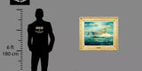 Oil Painting, A Perriello, Ship Theme, US, 20C C."Defense Rests", 1971, Vintage! - Old Europe Antique Home Furnishings
