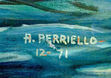Oil Painting, A Perriello, Ship Theme, US, 20C C."Defense Rests", 1971, Vintage! - Old Europe Antique Home Furnishings