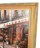 Oil Painting, "Paris Street Scene", Signed, John H., Gold Framed!!
