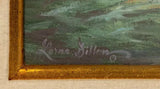 Oil on Canvas, Signed by Lorna Dillon (Amer, bd. 1940) "Checking Hat Creek"! - Old Europe Antique Home Furnishings