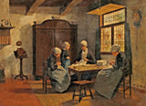 Painting, After David Artz, Matthijs Theodorus Salk (D.1938), "Sewing School"! - Old Europe Antique Home Furnishings