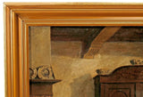 Painting, After David Artz, Matthijs Theodorus Salk (D.1938), "Sewing School"! - Old Europe Antique Home Furnishings