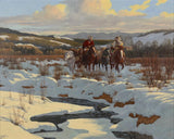 Painting, Oil on Canvas, Signed, Ron Stewart (1941- ), "Easy Times", Wall Decor - Old Europe Antique Home Furnishings