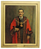 Paintings, J. E. Brooke, Pair, (2) Portraits Of British Mayors, Vintage /Antique - Old Europe Antique Home Furnishings